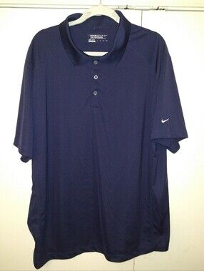 Nike Golf Tour Performance Dri-Fit Blue Short Sleeve Polo Shirt Men's sz XXL.